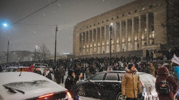 Более 50 человек задержали на акции <b>протест</b>а в Хельсинки