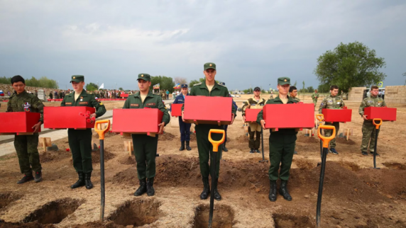 В Подмосковье прошла церемония перезахоронения останков 48 советских солдат