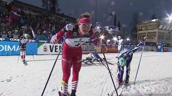 Успешно выступает сборная России на этапе Кубка мира по лыжным гонкам в Финляндии