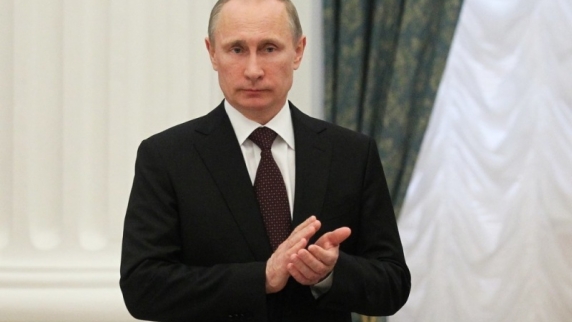 Владимир Путин принял участие в церемонии представления офицеров, назначенных на высшие ко...