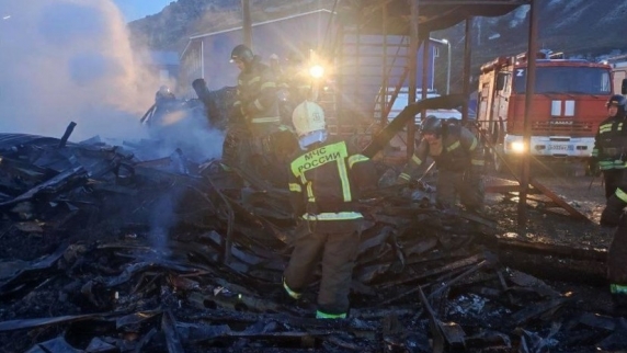 После гибели рабочих при <b>пожар</b>е в строительном модуле в Севастополе возбудили дело