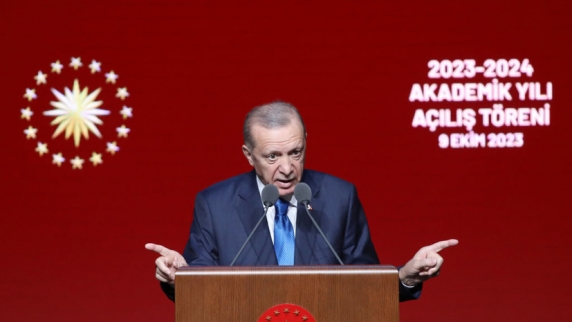 Президент Турции Эрдоган выступил на пропалестинском <b>митинг</b>е в Стамбуле