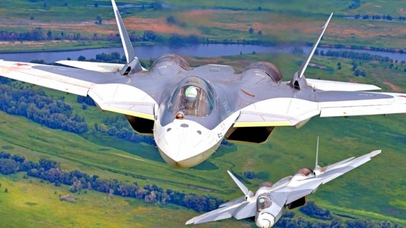 Российское Минобороны обнародовало кадры испытаний новейшего Су-57 в небе над Сирией