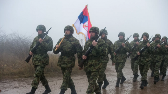 Подразделения армии Сербии развёртываются у административной линии с <b>Косово</b>м