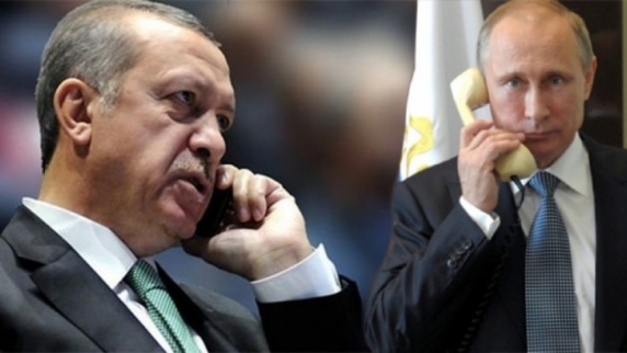 Состоялся <b>телефонный разговор</b> Владимира Путина с президентом Турции Реджепом Тайипо...