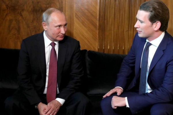 Владимир Путин и канцлер Австрии Себастьян Курц провели переговоры в Петербурге