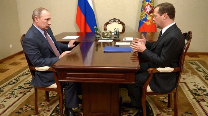 В Кремле Владимир Путин провел рабочую встречу с премьер-министром Дмитрием Медведевым