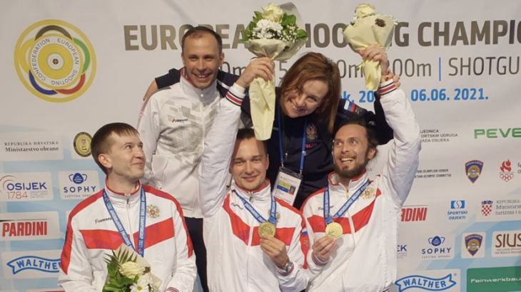 Мужская сборная России стала чемпионом Европы в стрельбе из пневматической винтовки