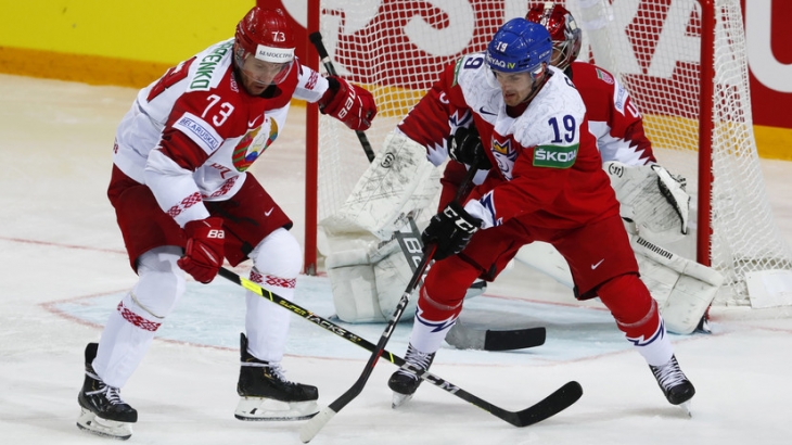 Сборная Чехии по хоккею в овертайме одолела Белоруссию на ЧМ-2021