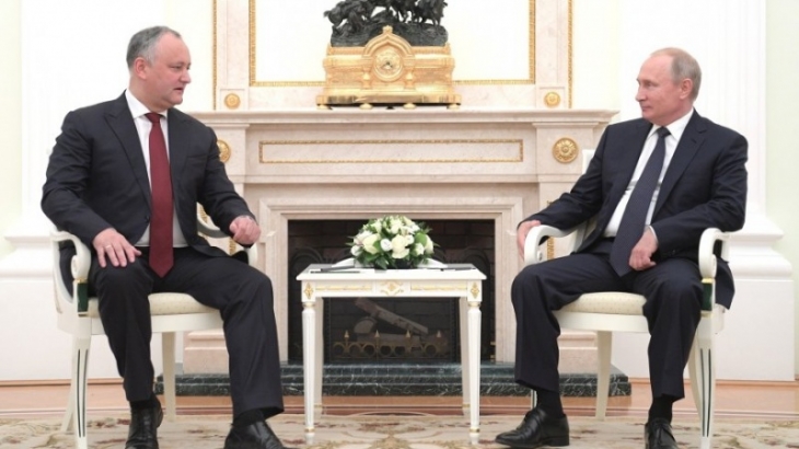 Владимир Путин отметил вклад Игоря Додона в развитие торговли между Молдавией и Россией