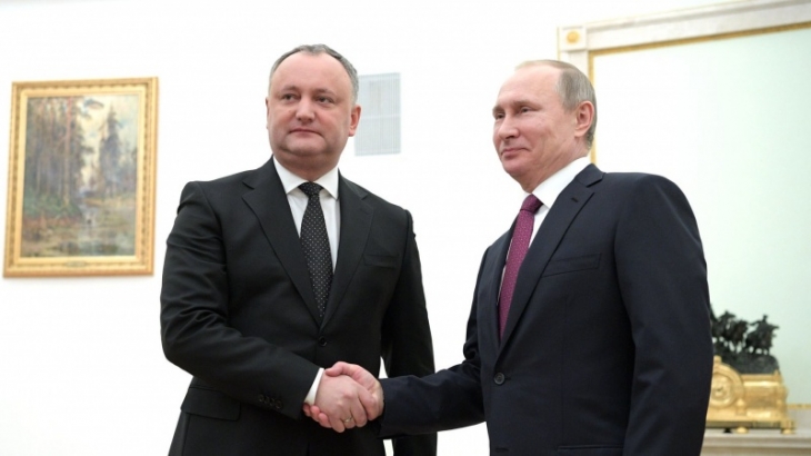 Владимир Путин проводит переговоры с президентом Молдавии Игорем Додоном
