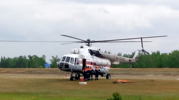 Для тушения пожаров в Якутии задействовали вертолёты